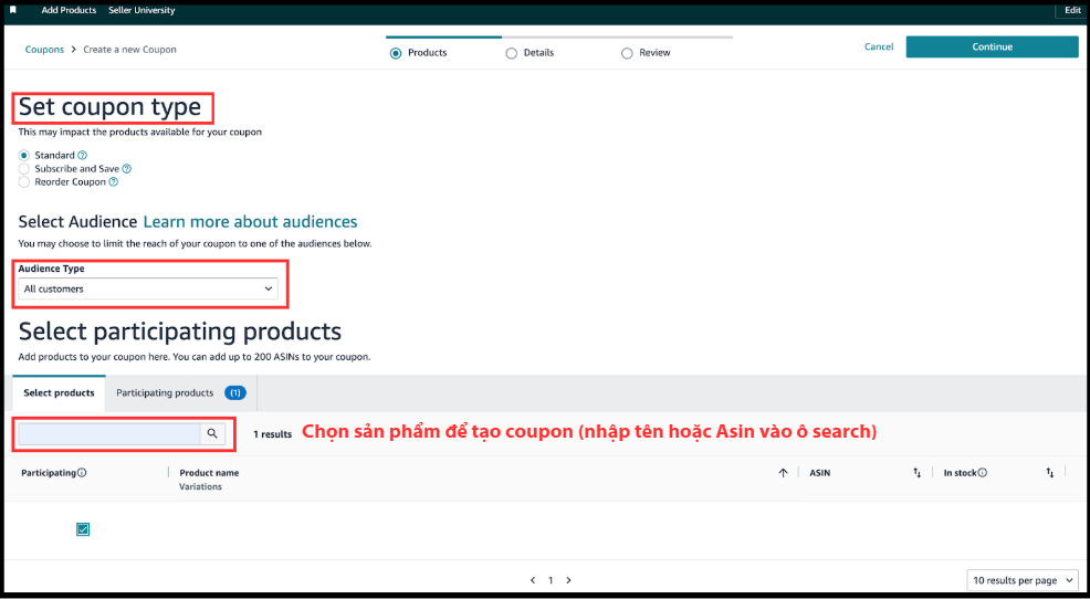 Cách Tạo Amazon Coupon Code Trên Seller Central