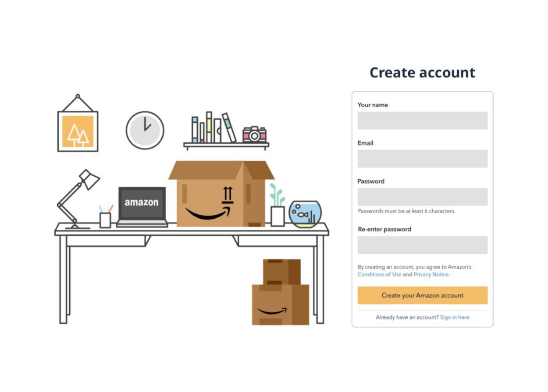 giao diện đăng ký bán hàng amazon