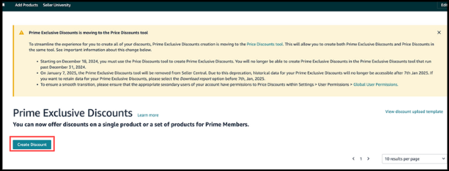 Tạo Prime Exclusive Discounts