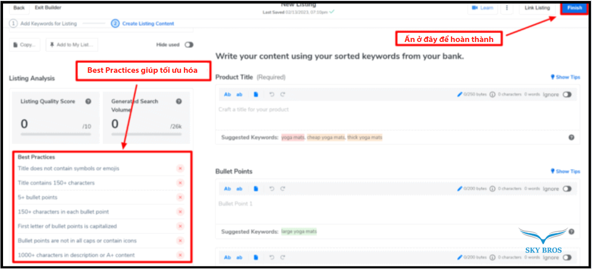 helium 10 listing builder