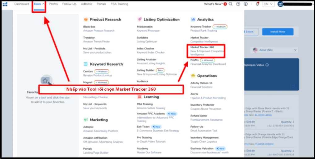 Helium 10 Market Tracker 360