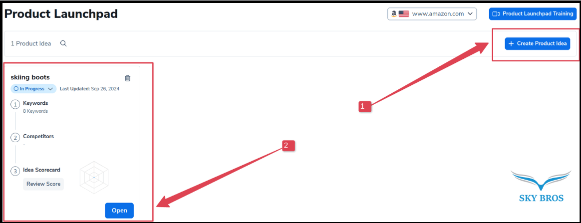 Helium 10 product launchpad