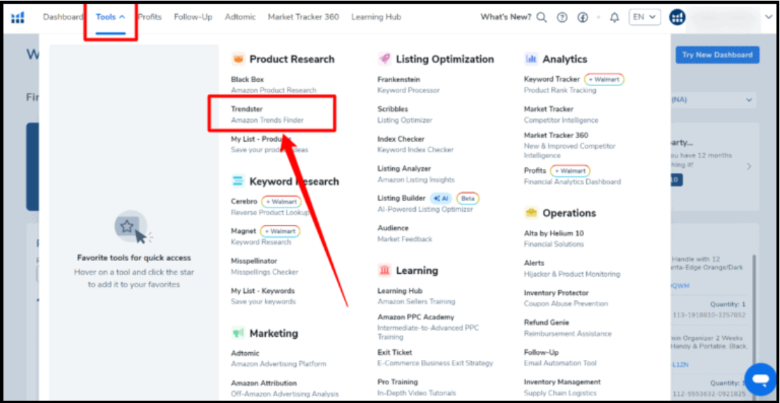 Tìm hiểu sản phẩm xu hướng với Trendster