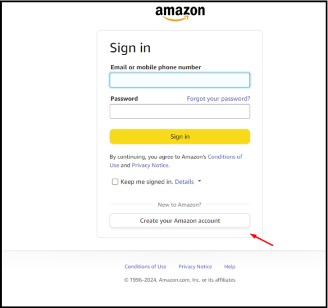 đăng nhập amazon prime